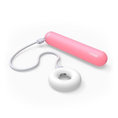 Tangram Smart Rope Rookie Donut - Cordless Fitness Jump Rope, App-Connected, Adjustable Length, Replaceable Battery, Track Jumps and Calories, Portable Workout Rope for Home and Gym - color: Pink
