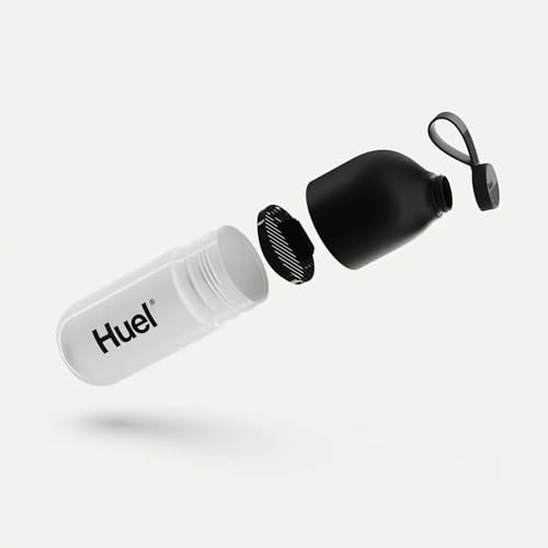 Huel Black Edition Shaker Bottle | BPA Free Long-Lasting Tritan Body 13.5oz | Lockable Lid to Avoid Spills | Dishwasher Friendly | Fill Line Guide for Perfect Measurements | Dishwasher Friendly