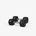 Nike Rubber Hex Dumbbell Pair - color: Black / White, size: 10 lb