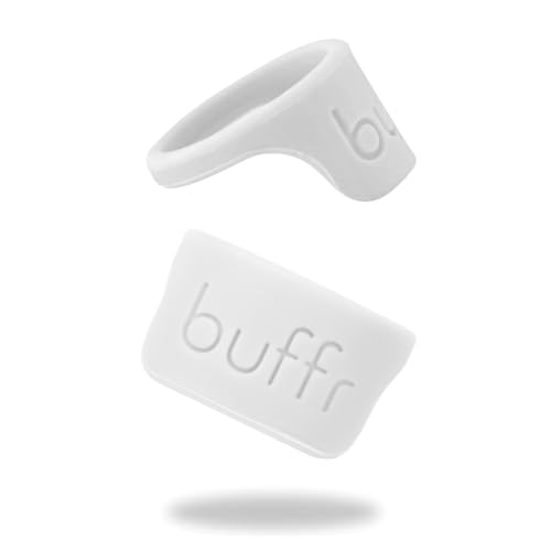 BUFFR Silicone Ring Protector for Working Out – Wedding Band Guard for Gym & Fitness – Secure, Non-Slip Rubber Ring Cover for Women - color: White, size: 8