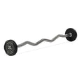 Titan Fitness Rubber Curl Fixed Barbells, Pre-Loaded Weight Bar for Strength Training & Weightlifting - color: EZ Curl Fixed Barbell, size: 20 LB
