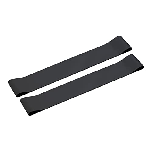 MECCANIXITY Anti Slip Feature Chair Bands, Flexible Seating Elastic Latex Bands for Home Office, Half Fold Length 250mm, Thickness 1mm, Black Pack of 2