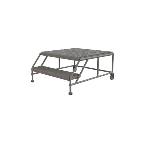 Tri-Arc WLWP023636 2-Step Forward Descent Mobile Steel Work Platform, 36-Inch x 36-Inch Platform - size: 36" x 36", style: 2-Step