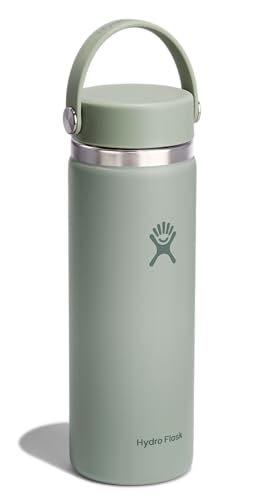 Hydro Flask Water Bottle - Insulated Stainless Steel - Wide Mouth Flex Lid, Non Spill, Leakproof and Refillable in 20 Oz Tonal Agave - color: Tonal Agave, style: 20 Oz