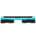 ZENY 43'' Exercise Aerobic Step Platform, Adjustable Fitness Stepper with 4 Stackable Risers, Aerobics Stepper Workout Stepper for Home Gym Cardio Strength & Training - color: Green