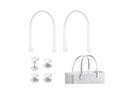 Replacement Straps for S/M Rubber Beach Bag, Replacement Handles with 4 Snaps, EVA Bag Strap Replacement - color: White