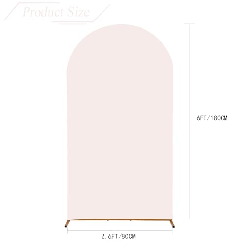 bricia Wedding Arch Backdrop Stand Cover, 6FT Double Sided Stretchy Arch Cover Fitted Wedding Birthday Party Banquet Decoration (Blush Pink 72''Lx31.2''W) - color: Blush Pink, size: 6FT