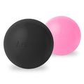 Massage Lacrosse Balls for Myofascial Release, (2Pack,Black and Pink) | Yoga Deep Tissue Massage,Trigger Point Therapy and Foot Plantar Fasciitis,Muscle Soreness Massager Ball - color: Black /Pink