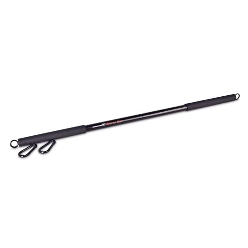 BIONIC BODY 36 Inches Light Weight Resistance Training Straight Bar – Fits All Resistance Bands/Accessories with Carabiners BBEB-020 - size: 1.5 x 1.5 x 38", style: Exercise Bar