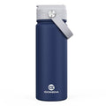 GoKEDA 18oz Kids Water Bottle, Insulated Water Bottles with Stickers, 18/8 Stainless Steel Vacuum Leak Proof Straw Cup for School, Gifts for Boys(Dark Blue) - color: Sapphire Blue