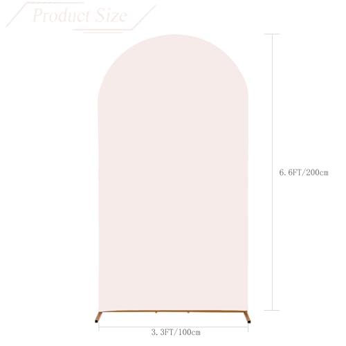 bricia Wedding Arch Backdrop Stand Cover, 6.6FT Double Sided Stretchy Arch Cover Fitted Wedding Birthday Party Banquet Decoration (Blush Pink 79.2''Lx39.6''W) - color: Blush Pink, size: 6.6FT