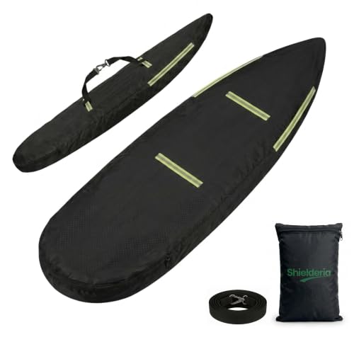8-10 ft Kayak Cover, Made of 600D Oxford Fabric with a Cotton Lining. Features a Full-Coverage Design, Complete with Zippers and Fluorescent Straps.Suitable for Both Indoor and Outdoor Storage - size: 8-10FT