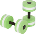Sports Water Weights for Pool Exercise Water Aerobics Equipment Combo Set Aquatic Exercise Dumbbells High Density Aqua Pool Fitness - color: Green, style: Dumbbells