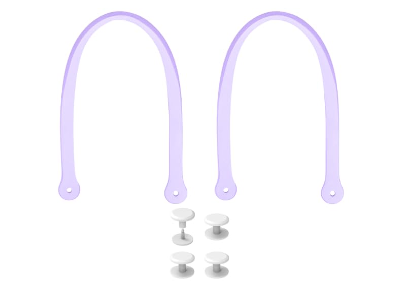 Replacement Straps for Large Rubber Beach Bag, Replacement Handles with 4 Snaps for Rubber Beach Bag, EVA Bag Strap Replacement, Beach Bag Repair Kit - color: Purple