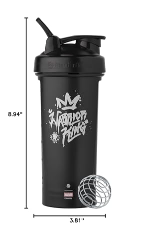 BlenderBottle Marvel Classic V2 Shaker Bottle Perfect for Protein Shakes and Pre Workout, 28-Ounce, Warrior King - color: Warrior King
