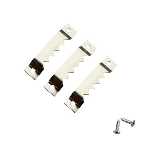50 Pack Large Sawtooth Picture Hangers Steel Picture Hangers Picture Frames Hangers with Screws Picture Hang Solutions, for Hanging Artwork Picture Frame Hook Photos (Silver，Supports 50 lbs) - color: Large Silver - 50 Pack