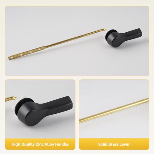 Universal Front Mount Brass Toilet Handle Replacement, Oil-Rubbed Bronze | All-Metal Toilet Flush Handle Lever/Adjustable Stainless Steel Chain, Compatible with Kohler/American Standard/TOTO/Mansfield - color: Oil Rubbed Bronze, style: Front Mount Design