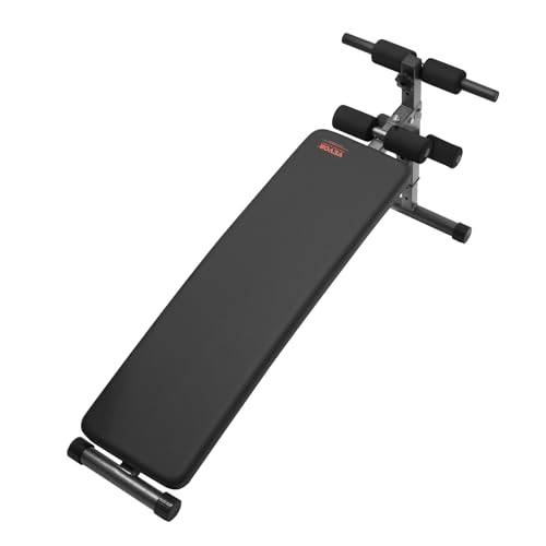 VEVOR Sit Up Bench, Folding Curved Decline Ab Bench, with 5 Adjustable Height Settings, Heavy-Duty Steel, Non-Slip Design, 500 Lbs Capacity for Home Gym Workouts, Strength Training, Full Body Muscles - size: Ab Bench/500lbs