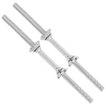 Yes4All Threaded Dumbbell Handles, Adjustable Dumbbell Bar Pair, 14/16/18/24-Inch Sizes, Fits 1" or 1.15" Plates, Non-Slip Grip, Secure Star-Lock Collars - color: 24" - Chrome - Silver, size: 1 inch
