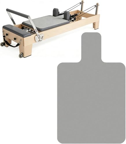 QCWN Non-Slip Pilates Reformer Mat Cover, 39" x 24" Pilates Machine Towel with Headrest Cutout, 0.8mm Sweat-Wicking Micro-Suede Foldable Mat for Female Pilates Enthusiast Exercise Matfor Pilate Training Yoga - color: Grey