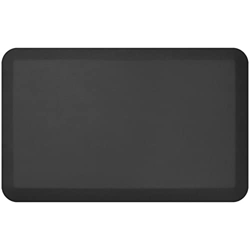 GelPro NewLife Designer Comfort Ergo-Foam Anti-Fatigue Kitchen Floor Mat, 20"x32", Leather Grain Jet - color: Leather Grain Jet, size: 32"L x 20"W x 0.8"Th