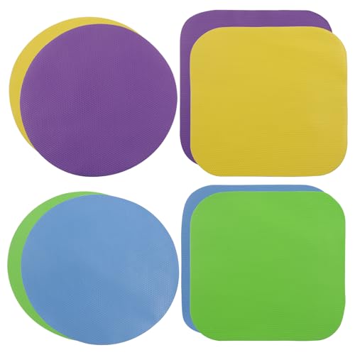 4Pcs Rubber Jar Opener, Circle&Square | Heat-insulated, Non-Slip Gripper Pads, Multi Function Can Opener, Easy Opening/Arthritis Weak Hands - size: 8Pcs-Square&Circle
