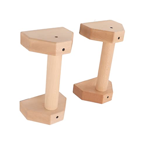 2pcs Wooden Push Up Handles, Anti Slip Pushup Bar with Silicone Pads, Joint Friendly Parallettes for Calisthenics Handstand and Floor Workouts for Men Women - size: 25cm / 9.8in