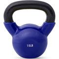 JFIT Kettlebell Weights Vinyl Coated Iron - style: 15lb (Navy Blue)