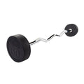 Body-Solid Rubber Coated Fixed Weights Curl Barbells - Weighted Bar for Weightlifting Exercise, Bodybuilding, Strength Training, Squat Rack & Bench Press - style: 60 lb
