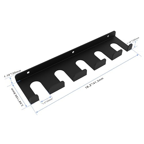 Barbell Storage Rack, Heavy Duty Vertical Hanging Rack, Wall Mounted Bar Holder, Olympic Bar Space Saver for Home, Commercial, Garage Gym