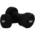 FUXION Neoprene Dumbbell Hand Weights, Sets of 2 Hexagon Non-Slip Weights for Home Gym Yoga Pilates Workout - size: 9lb Pair