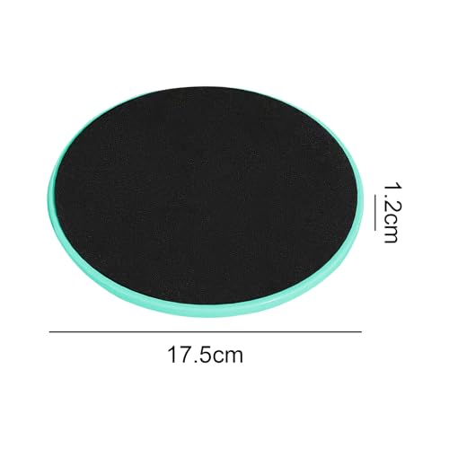 17.5cm/6.89In Round Core Sliders for Working Out,Set of 4 Exercise Core Pilates Sliders,Floor Foot Slider for Exercise 2 Color - color: green+black