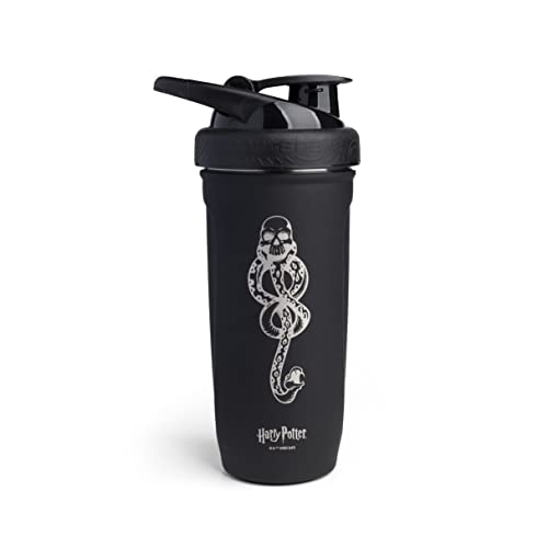 Smartshake Reforce Stainless Steel Harry Potter Dark Mark Logo Shaker Bottle (900 ml/30 oz) | Light Weight Resistance Sports Shaker Bottle with a Soft Lid | Leakproof, BPA Free & DEHP Free - color: Dark Mark