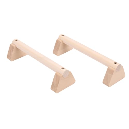 2Pcs Parallettes Push Up Bar, Wooden Parallettes Handle Stands Grip Body Strength Training, Push Up Stand with Anti Slip Pad, Balance Beam Exercise for Men Strength Training - size: 30cm