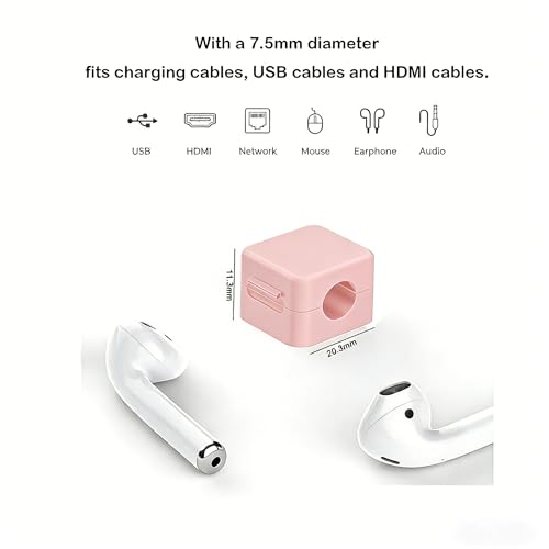 10 Pack Cord Organizer, Magnetic Cable Management, Cord Holder for Desk, Adhesive Cable Clips Wire Keeper for Nightstand, Home, Office, Desktop, Car, Wall (Multicolored) - color: Multicolored