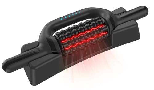 Lymphatic Massager Roller for lymphedema & lipedema, Electric Rolling Percussive Massager With Redlight, 6-Speed Massage Roller for Whole Body Pain Relief & Muscle Recovery & Back/ Arm/Legs&/Calf/Foot