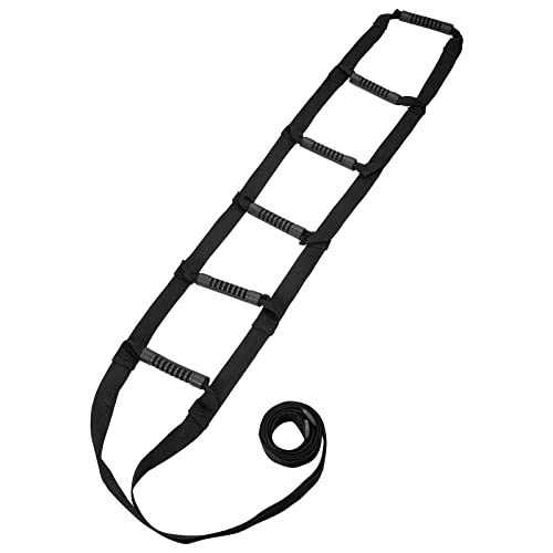 Pull Up Bed Ladder Assist,Assist Device with Handle Grips,Adjustable Length Bed Lift, Sit Up Helper Bed Assistance, Mobility Aid or Elderly, Senior, Injury Recovery Patient, Pregnant - color: Black 6 Hand Grips