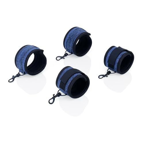 3 in 1 Heavy Duty Stainless Steel Expandable Spreader Bar with 4pcs PU Blue Adjustable Straps,Workout Bar for Home Gym Training Bar,Portable Detachable Pilates Kit - style: Black+Blue Serpentine Kit