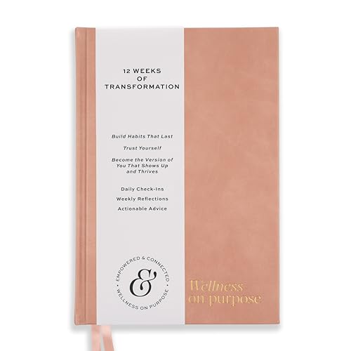 Paper & Progress Wellness Journal – 12-Week Fitness & Self Care Journal for Women | Daily Habit Tracker, Meal Planner, Workout Log, Weekly Reflections & Mindset Coaching Prompts - color: Clay Pink