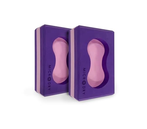 Microdry Sure-Grip Yoga Blocks Collection - color: Purple/Pink