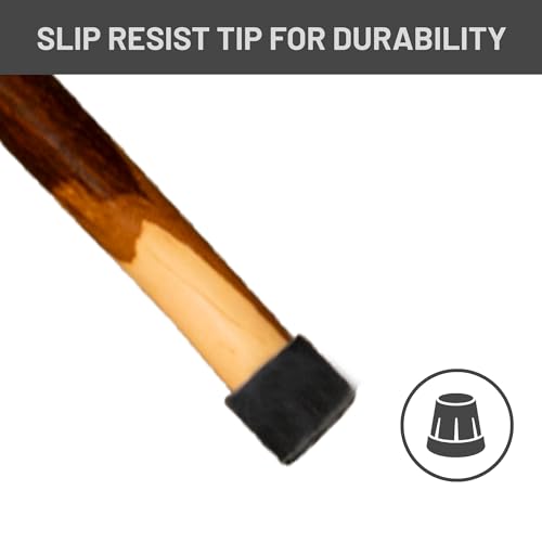 Handmade Wooden Walking Cane for Men Women Seniors with Genuine Leather Wrist Strap for Hiking, Walking and Outdoor Trekking - Made in USA - size: 55" - Large Adult, style: Twistik