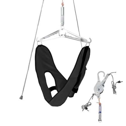 Adjustable Neck Traction Device, the Hook Design is controllable, the Gear Design Does not Need to Hang Heavy Objects, Easy to use, Effectively relieves Neck Pain, Suitable for Home or Outdoor