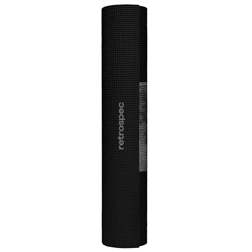 Retrospec Pismo Yoga Mat w/Nylon Strap for Men & Women - Non Slip Exercise Mat for Yoga, Pilates, Stretching, Floor & Fitness Workouts, .5mm Thick, Easy to Clean - color: Moonlight