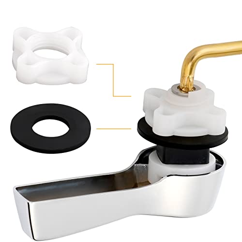 Hibbent Universal Metal Side Mount Toilet Handle Replacement Kit, Chrome | Upgraded Toilet Flush Handle with Solid Brass Toilet Tank Lever, Stainless Steel Flapper Chains for Most Toilets - color: Chrome, style: Upgraded Side Mount