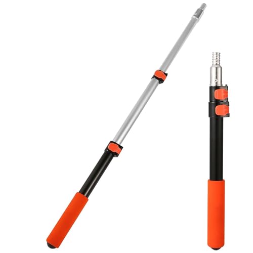 1.4–3 FT Telescoping Pole, Paint Roller Extension Handle with Threaded Metal Tip for Indoor Painting, Dusting & Window Cleaning - color: Orange