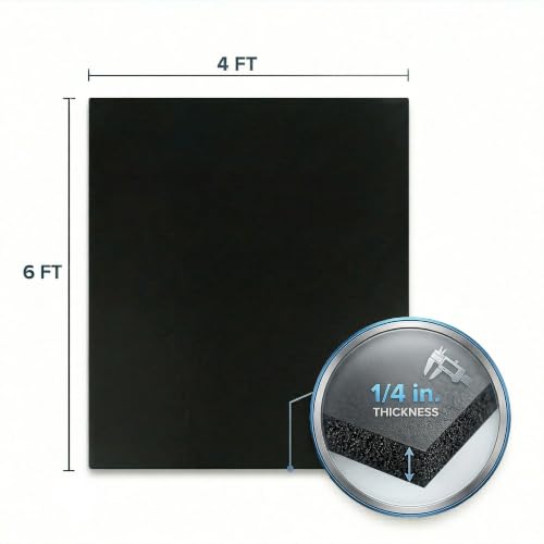 Flooring Inc's 1/4" Thick Tough Rubber Flooring Roll | Flexible Recycled Rubber Floor Mats for Home Gym | Heavy Duty Rubber Mat for Home Gyms, Sheds, Horse Stall Mat or Trailer - color: Blue, size: 72"L x 48"W x 0.3"Th
