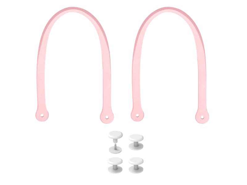 Replacement Straps for S/M Rubber Beach Bag, Replacement Handles with 4 Snaps, EVA Bag Strap Replacement - color: Peach Pink