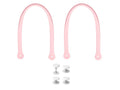 Replacement Straps for S/M Rubber Beach Bag, Replacement Handles with 4 Snaps, EVA Bag Strap Replacement - color: Peach Pink