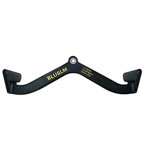 BLUSLM LAT Pull Down Bar for Cable Machine, LAT Pulldown Attachments T-bar V-bar Cable Attachment for Gym, Back Tricep Strength Training Handle - size: 21.6 Inch-1 Pack