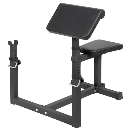 HSM Preacher Curl Weight Bench Max load 450lbs Strength Training Seated Arm Isolated Barbell Dumbbell Biceps Station Home Gym